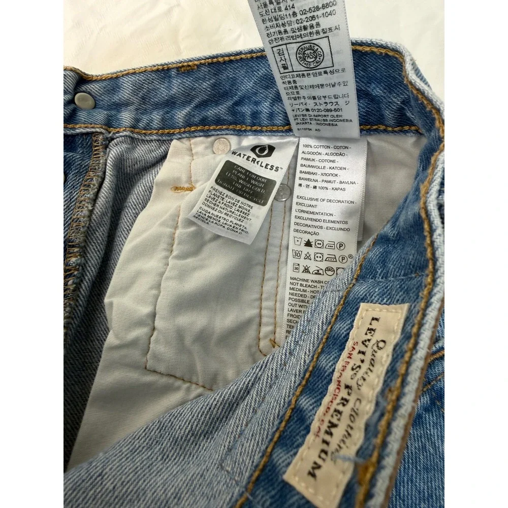 Levi's‎ 501 High Rise Cut Off Denim Shorts Womens 27 Light Mid Wash Button Fly